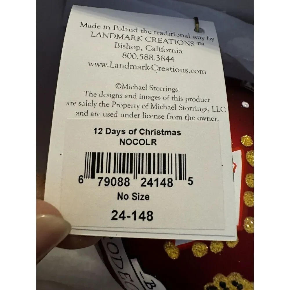 Neiman Marcus Michael Storrings The Twelve Days of Christmas in America Ornament